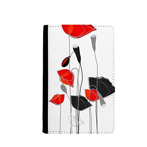 Porte-monnaie de voyage motif fleurs rouges pour ranger vos cartes et billets en déplacement