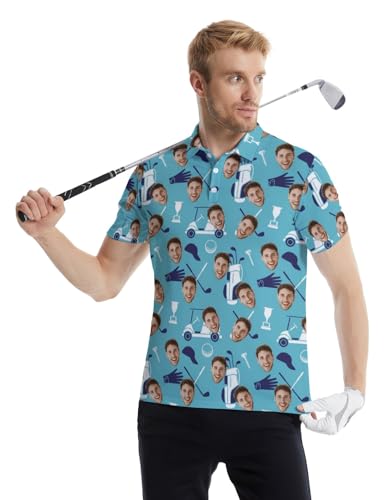 Custom Face Photo Golf Polo