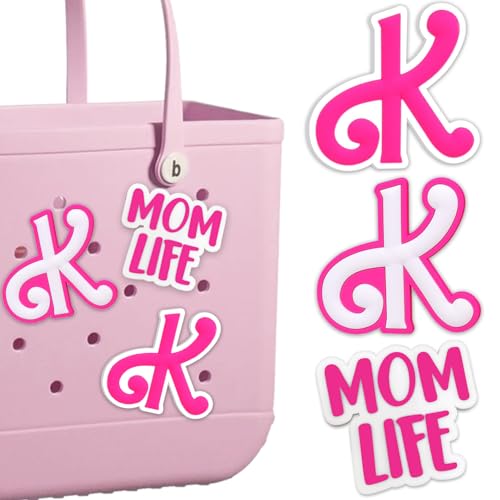 YIXIPAZH 3-Piece Letter Charms for Bag Inserts, Compatible with Bogg Bag Original All Models, Decorative Charms Set for Handbag, Beach Tote