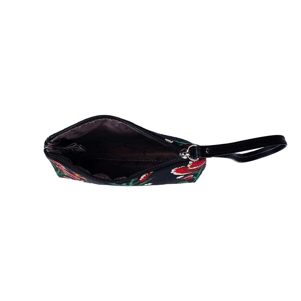 Signare Tapestry Small Wristlet Bag for Women, Ladies Wristlet Purses with Wrist Strap & Zip Closure