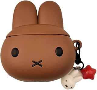 用のAirPods Pro3 ケースに適合する ミッフィー兎 イヤホンケース おしゃれ 可愛い ウサギ キャラクター 人気 エアーポッズ プロ 第1/2/3/4世代 カバー TPU つや消し 落下防止 キーチェーン付き キズ防止 耐衝撃 全面保護 エアポッツ カバー 紛失防止(AirPods Pro 3 ケース)