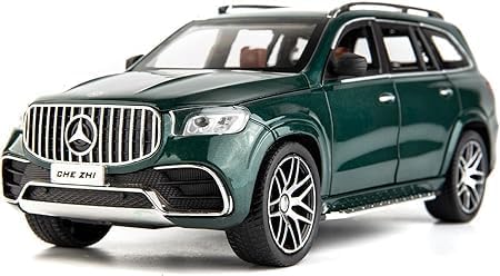 Image of Alloy Car Model Diecasts Metal Toy with Sound /Light /Pull-Back Off-Road Vehicles Car Model Collection Kids Toys Gift Multicolor Pack of 1 (1:24-Benz AMG GLS63 Green)