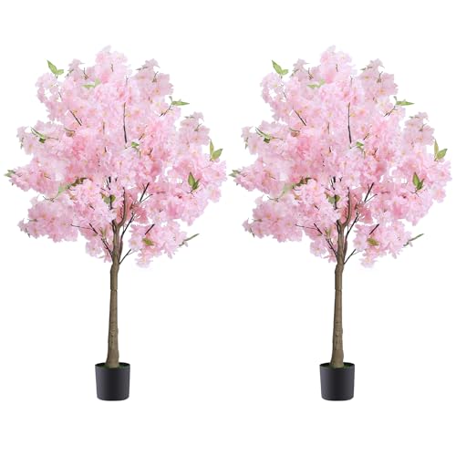 4FT Pink Cherry Blossom Tree 2-Pack