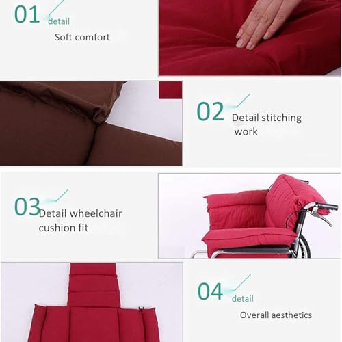 Cojín para silla de ruedas, cojín de asiento reductor de presión en forma de T con soporte para la espalda, cojín suave para mayor comodidad y apoyo, accesorio ideal para silla de ruedas
