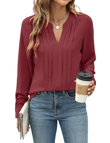 Image of Blooming Jelly Women's Long Sleeve Blouses Dressy Casual Business Work Tops