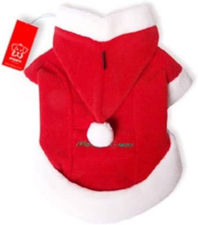 Puppia Santa Claus Winter Coat, Medium, Red