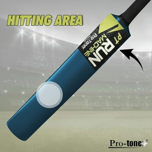 Image of Protoner Wooden Metallic Cricket bat for Tennis bat Play (Blue, No.3,Age 5+ (28inch))