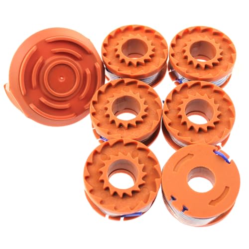 ICOOYO Spool Line & Cap for Worx WG150,WG150E,WG151,WG152,WG153,WG154E,WG155,WG155E,WG156,WG157,WG157E,WG160,WG163,WG164,WG165,WG166,WG167,WG169,WG169E,WG175,WG180
