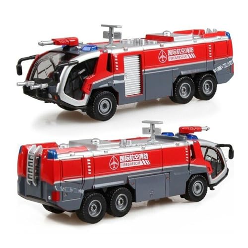 WANSUPYIN 1:50 Alloy Truck Model High Pressure Water Fire Truck Model with Pull Back & Sound Light F