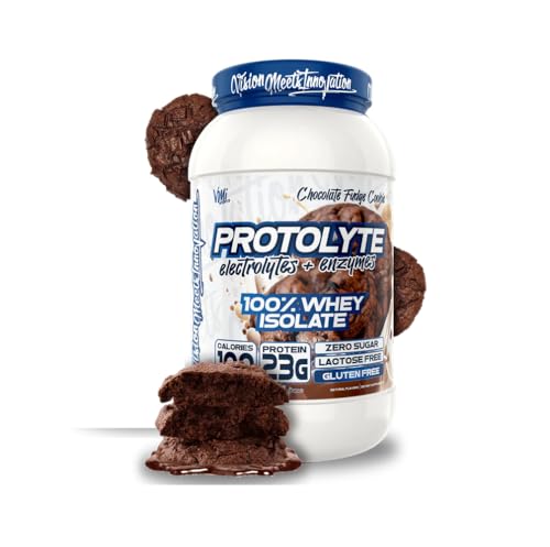 VMI Sports | ProtoLyte Whey Isolate Protein Powder | Low Calorie Whey for Weight Loss and Muscle Gain | Digestive Enzymes | Non-GMO (1.6 lb, Chocolate Fudge Cookie)
