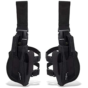 Black Snake® Tiefziehholster Set rechtes + linkes Beinholster - Schwarz