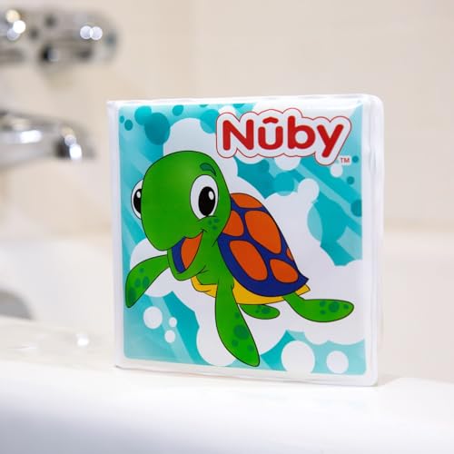 Image of Nuby Bath Fun Time Book with Water-Proof Pages and Surprise Squeaker, Early Education, 0 M+ (Prints May Vary)