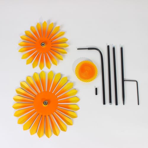 Molinillo de viento con estaca para decoración de jardín y esculturas 6