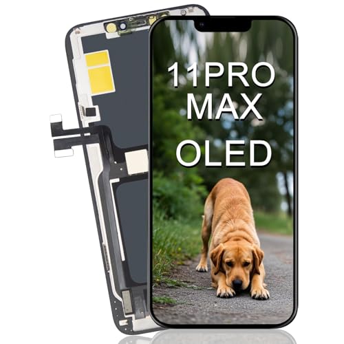 XLX OLED iPhone 11 Pro Max �X�N���[�������p�A6.5�C���` OLED COF FHD �f�B�X�v���C 3D �^�b�` �f�W�^�C�U�[ �A�Z���u�� ���f�� A2161�AA2218�AA2220�ƌ݊�������(���A��OLED�A�H��Ȃ�)