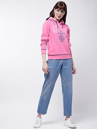Image of Modeve Women Printed Hooded Sweatshirt for Winter