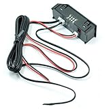 CONGARTENO Termómetro Digital Para Coche Con Reloj y Medidor Doble Temperatura Interior y Exterior Pantalla Led Roja Ultrafina Adhesivo Autoportante Apto Para Acuarios y Climatización