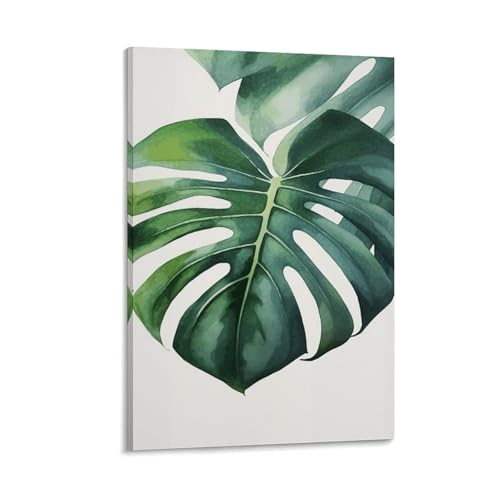 Toile murale Monstera avec cadre 40x60 cm pour la décoration du salon
