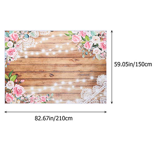 Mobestech Foto Do Dia Dos Namorados Pano de Fundo Rosa Luzes da Flor Fotografia Fundo Tapeçaria Româ
