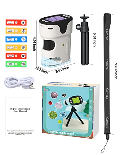 Holyfun Handheld Microscope Kit For Kids, Catch Video & Photo, Rechargeable 1000X Hd Microscopes Camera Toys For Children, Student Beginner Portable Educational Science Gift For Outdoor Indoor #TOP7