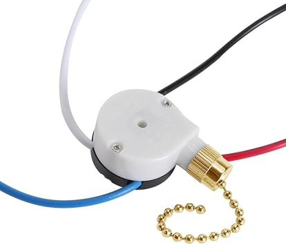 ZE-208S Ceiling Fan Switch zing Ear e89885 Pull Chain Switch-Brass