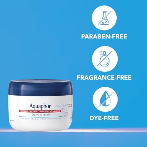 Aquaphor Baby Healing Ointment for Baby's Sensitive Skin, Multipurpose Ointment Helps Prevent Diaper Rash, Fragrance Free, Non Greasy and Non Comedogenic Body Moisturizer, 297g - 3