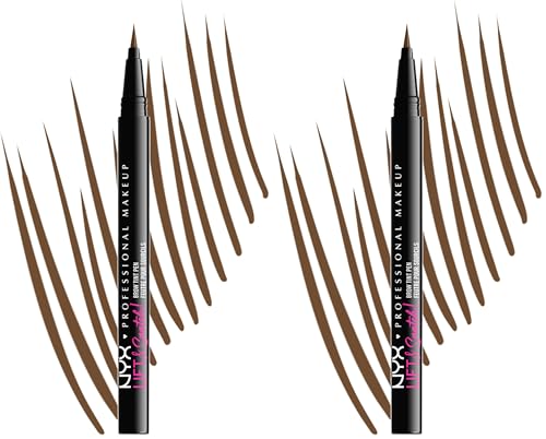 Image of NYX Professional Makeup Lift And Snatch Brow Tint Pen, Smudge-proof, Transfer-proof, Brunette (Pack of 2)