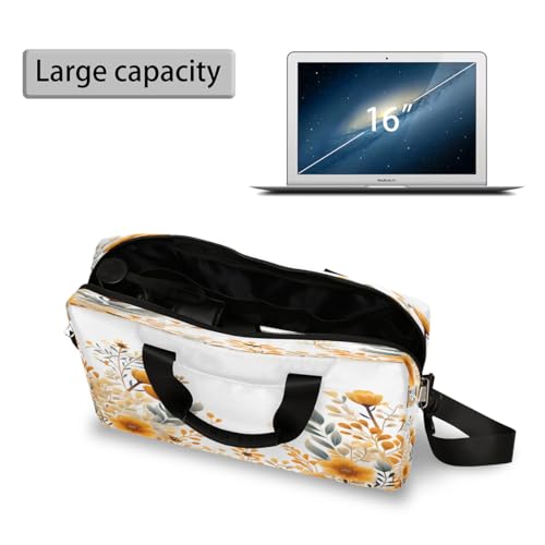 Bolso para portátil hoja tropical de girasol 15.6 pulg miniatura 4