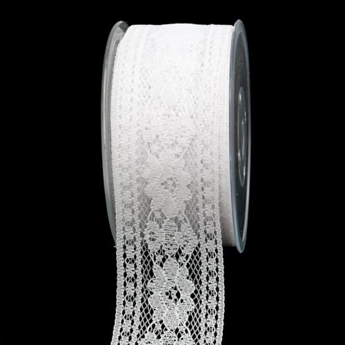 Dekoband Spitze Weiß 53mm x 20m Hochzeit Geschenkdeko Vintage