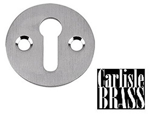 Carlisle Brass Victorian Keyhole Escutcheon Cover 32mm - Satin Chrome