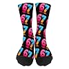 67 Socks Ice Cream 6 7 Meme Novelty Six Seven Socks for adults (US, Alpha, One Size, Regular, Regular, Black)
