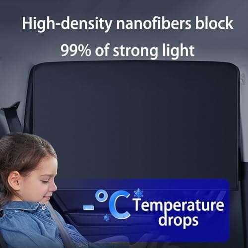 Sonnenschutz Auto 4er-Pack Sonnenschutz Für Auto-Seitenfenster – Wärmeisolierend, Lichtdicht Und UV-Schutz Mit Magnetischem Design Sonnenblende(Color)