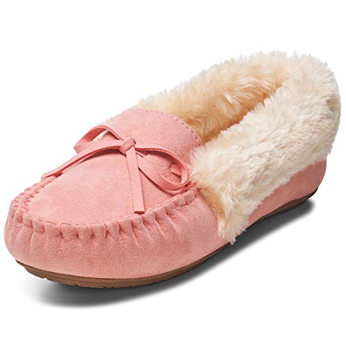 Alpine Swiss Leah Women’s Moccasin Slippers | Faux Fur Lined Slip-On House Shoes | Cozy, Stylish & Durable Indoor Comfort