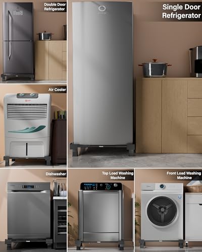 Image of FEDUS Dishwasher Stand Trolley Without Wheels, Refrigerator Stand, Single Double Door Adjustable Metal Stand Compatible for Bosch, Samsung, Haier, LG, IFB, Midea, Haier, Godrej, Faber