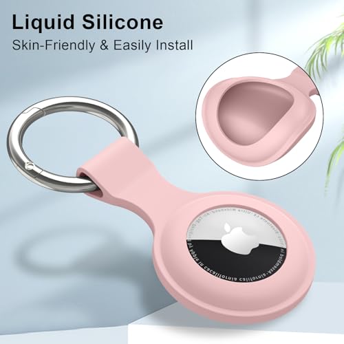 Fundas para Airtag Vancle protector de silicona premium con mosquetón resistente 4
