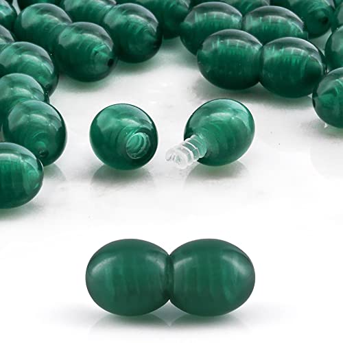Screw Clasps For Amber And Gemstone Beads Jewelry | Twist Clasps For Beaded Bracelets And Necklaces | Screw Closure | Stone Colours - Glossy Finish (Green Ga1) #TOP6