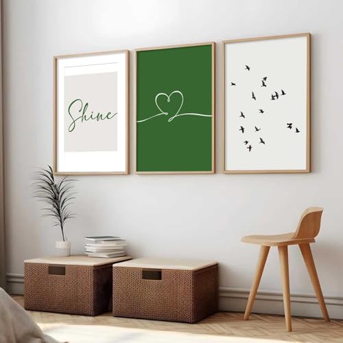 Image of HOTHOUSE Home Decor Abstract Painting Decorative Modern Wall Art poster With Frame For Living Room Bed Room Hotel Wall Decor Digital Reprint Set of 3 (10X13 inch)