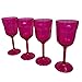 Produktbild CREOFANT Sehr echt aussehendes Weinglas Pink 4er Set Kunststoff bruchsicher unzerbrechlich sehr robust