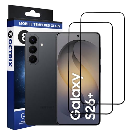 Image of Tempered Glass Screen Protector Compatible for Samsung Galaxy S26 Plus with Edge to Edge Coverage - Case Friendly, Anti-Scratch & Bubble-Free Installation Kit (Pack Of 2)