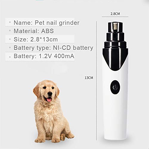 Festnight Recarregável Pet Dog Moedores De Unhas de Carregamento USB Prego Pet Clippers para Cão Gat