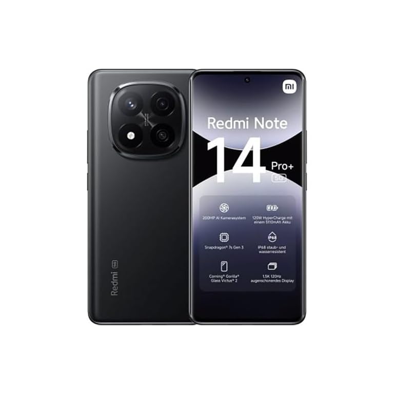 Xiaomi Redmi Note 14 Pro+ 5G 8+256GB, AMOLED 6.67" 200MP, Nero