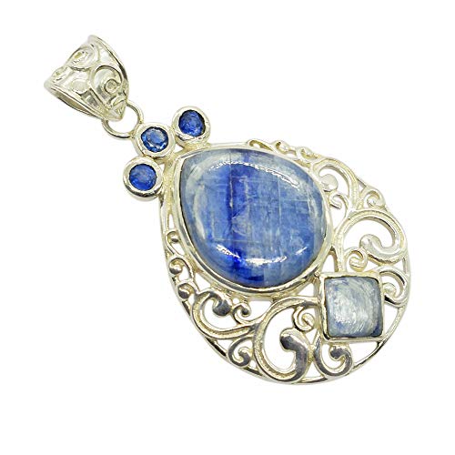 Pendentif en cyanite bleue naturelle pour collier au quotidien