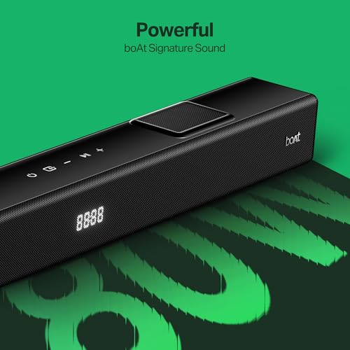 Image of Boat Aavante 2.2 800, 80W Signature Sound, 2.2 CH Built-in Subwoofer, Multi Port, EQs, Back-Lit Touch Controls, Remote, Bluetooth Sound bar, Home Theatre Soundbar Speaker (Premium Black)