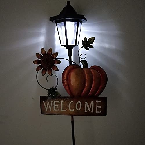 Jfrising Metal Pumpkin Garden Stakes Decor - Welcome Sign Decorative Garden Yard Sign - Pumpkin Decoration For Holiday Harvest Thanksgiving Halloween (Pumpkin & Sunflower) #TOP7