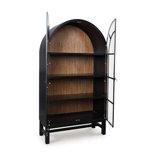 Classic Brown & Black Display Cabinet