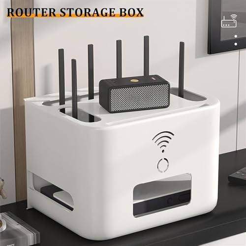 Support flottant routeur et cache-câble pour gestion de bureau