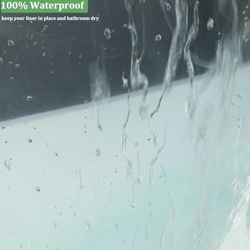 Tonnali Long Shower Curtain Liner,72x75 Inch Length PEVA Clear Plastic Tall Shower Liner with 6 Magnets for Bathroom, Lightweight & Waterproof with Rustproof Grommets by Tonnali - Image 5