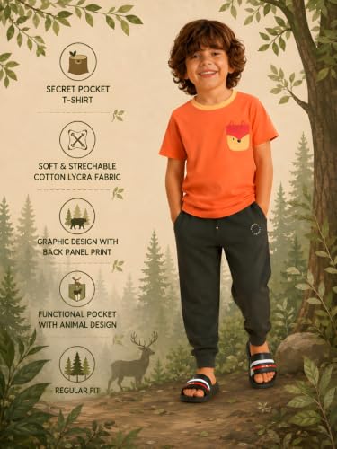 Image of Pilolo Kids Soft Cotton Lycra Pocket T-Shirt for Boy