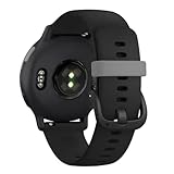 Watch Strap for Garmin Vivoactive 6 5 3,Soft Silicone Replacement Straps for Garmin Forerunner 55 165 245 645 (Black)