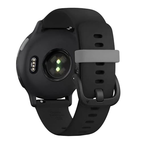 Watch Strap for Garmin Vivoactive 6 5 3 Soft Silicone Replacement Straps for Garmin Forerunner 55 165 245 645 (Black)