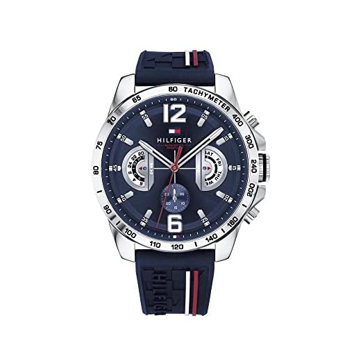 Tommy Hilfiger Reloj Multiesfera para Hombre de Cuarzo con Correa en Caucho 1791476